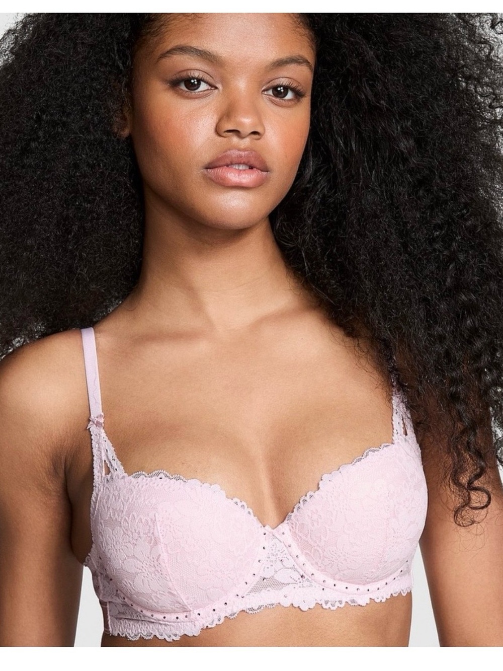 ✨ NWT Victoria’s Secret PINK Wink Lace Balconette Bra 36AA Crystal Pink 💖